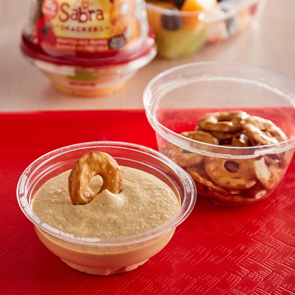 Sabra 4.56 oz. Roasted Red Pepper Hummus with Rold Gold Pretzels 12/Case