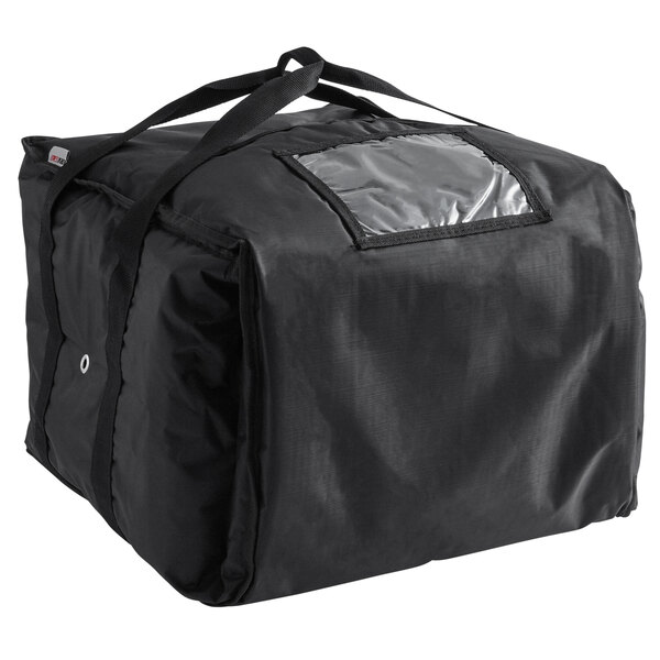 ServIt Insulated Pizza Delivery Bag Black Soft-Sided Heavy-Duty Nylon 18 1/2
