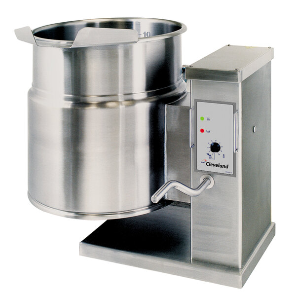 Cleveland KET12TGB Electric 12 Gallon Tilting 2/3 Steam Jacketed Kettle 208/240V, 3 Phase