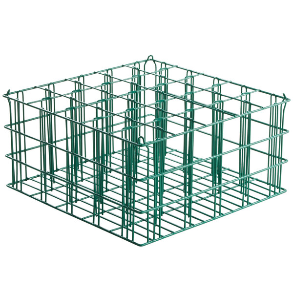 Microwire 25 Compartment Catering Glassware Basket - 3 1/2" x 3 1/2" x 9" Compartments