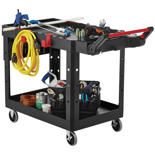 Rubbermaid 1997208 Black Adaptable HeavyDuty Medium Two Shelf Utility