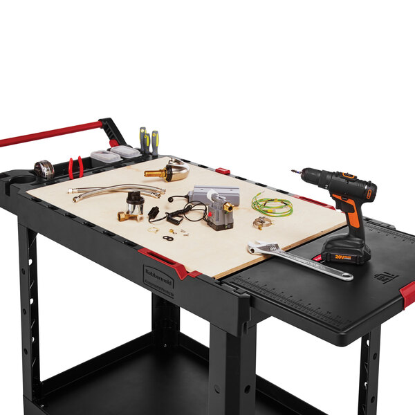 Rubbermaid 1997208 Black Adaptable HeavyDuty Medium Two Shelf Utility