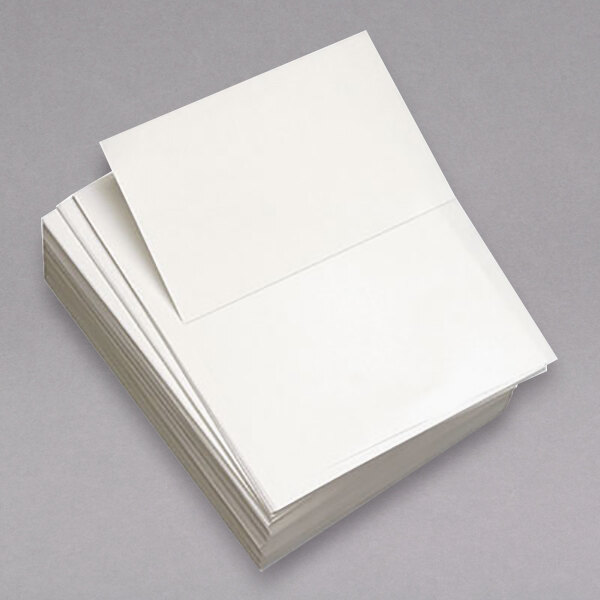 Domtar 851055RM 8 1/2" x 11" White 5 1/2" Perfed CustomCut Copy Paper