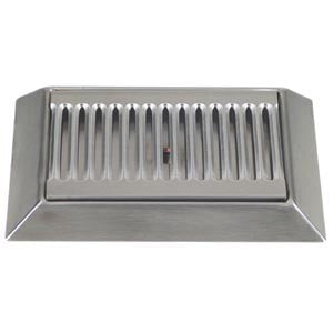Micro Matic DP-420D 9" Stainless Steel Bevel Edge Drip Tray with 1/2" ID Drain