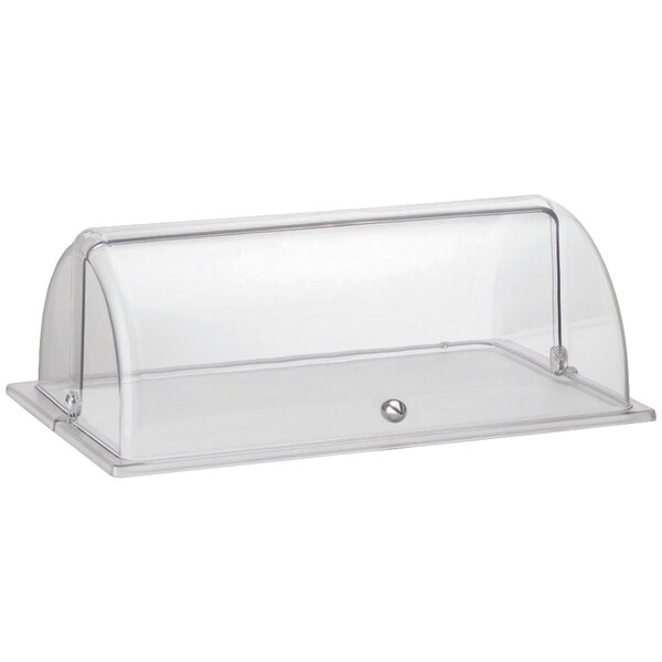 Frilich 10078 Rectangular Clear Plastic Roll Top Dome Cover 21 9/16