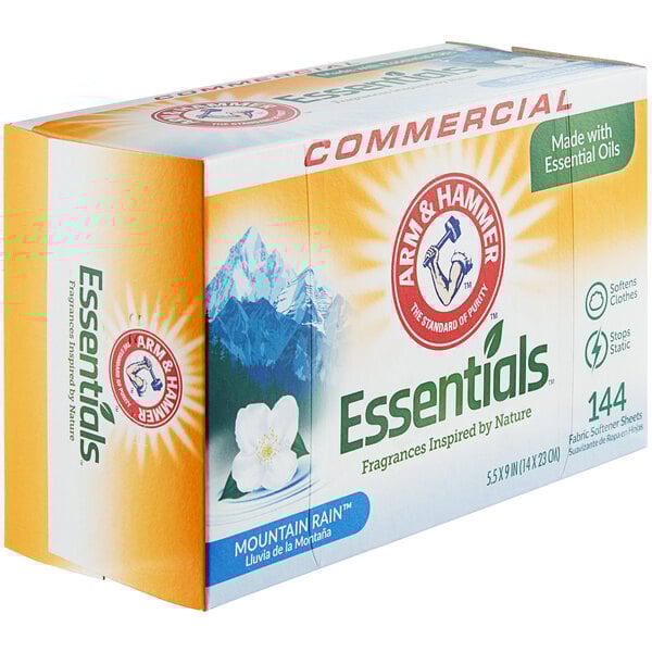 Arm & Hammer 144Count Essentials Mountain Rain Dryer Sheets