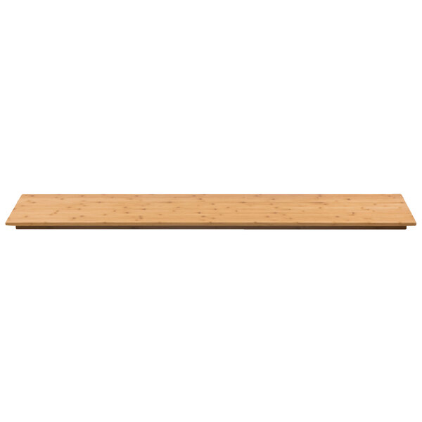 A Rosseto rectangular bamboo riser shelf on a white background.