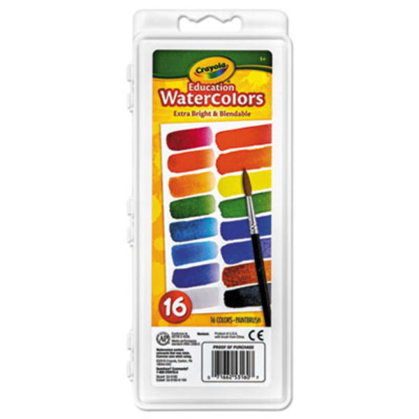 Crayola 530160 Assorted 16 Color Watercolor Paint Set