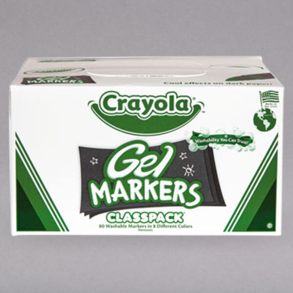 Crayola 588212 Classpack 80 Assorted Color Gel FX Washable Markers