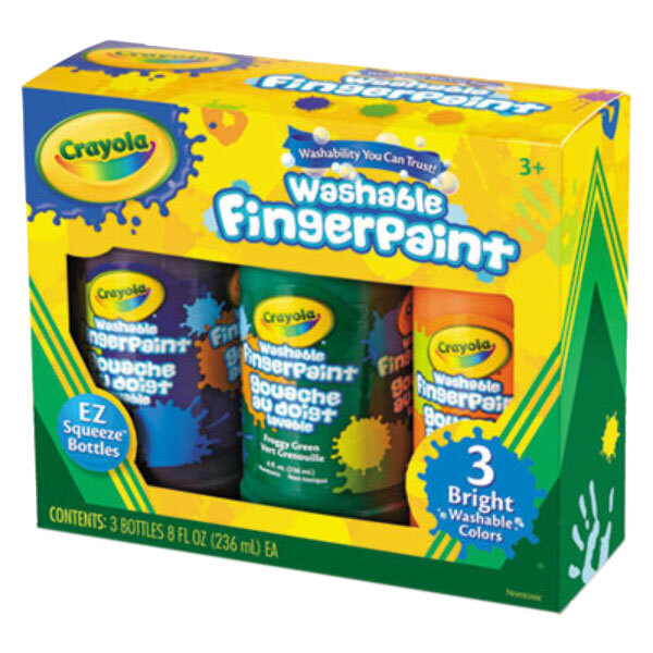 Crayola 551311 8 oz. 3 Color Assorted Washable Finger Paint