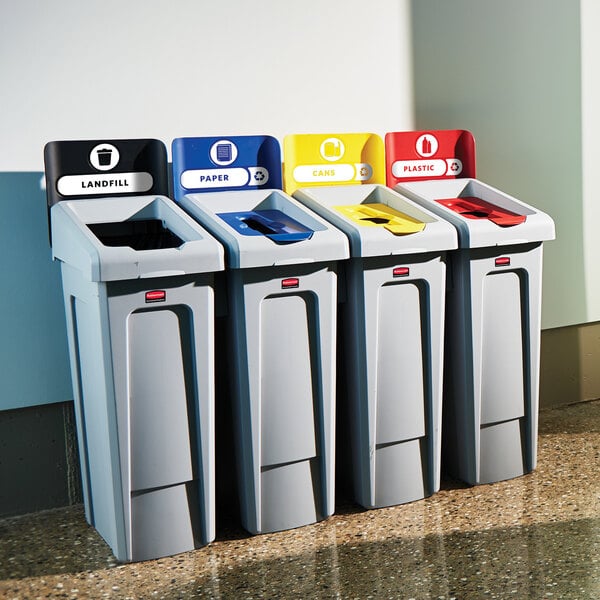 Rubbermaid® Glutton Four Stream Recycling Station, 179237273