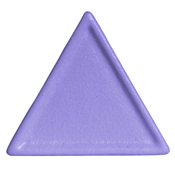 A lavender G.E.T. Enterprises triangle disc platter.