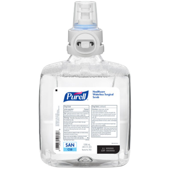 A case of 2 Purell Healthcare CS8 1200 mL hand sanitizer gel bottles.