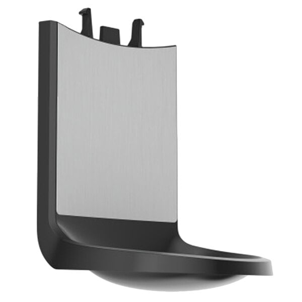 A black and silver rectangular Purell wall and floor protector.