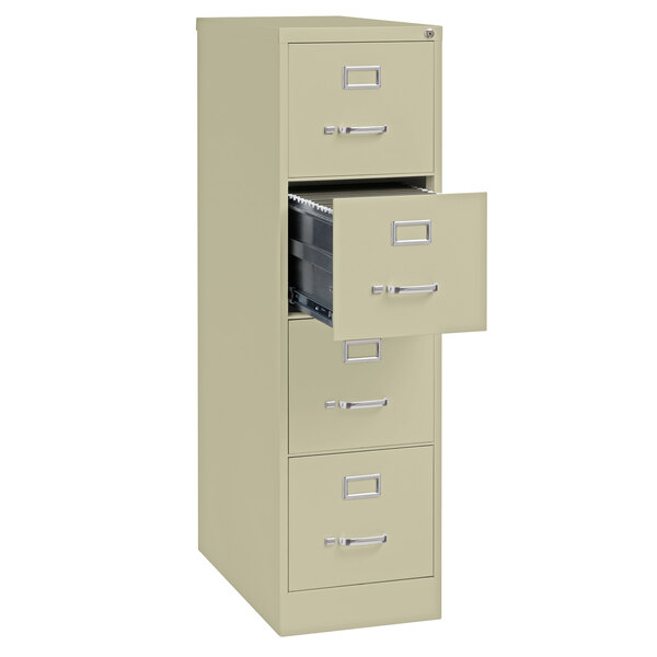 Hirsh Industries 16698 Putty FourDrawer Vertical Letter File