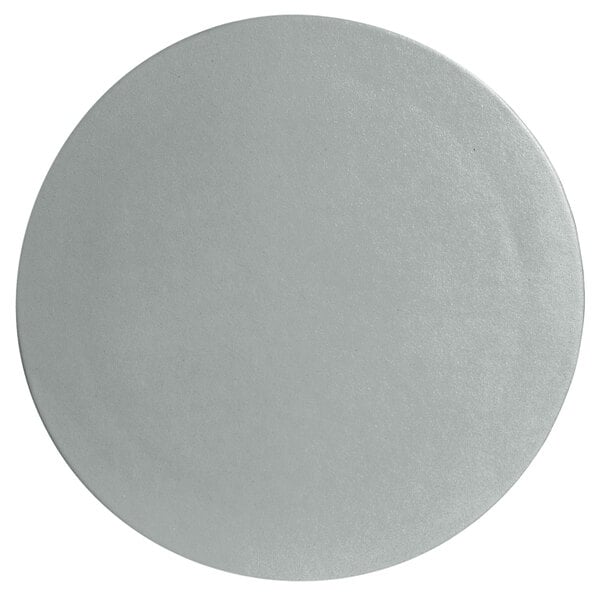 A white round steel disc with a MOD finish.