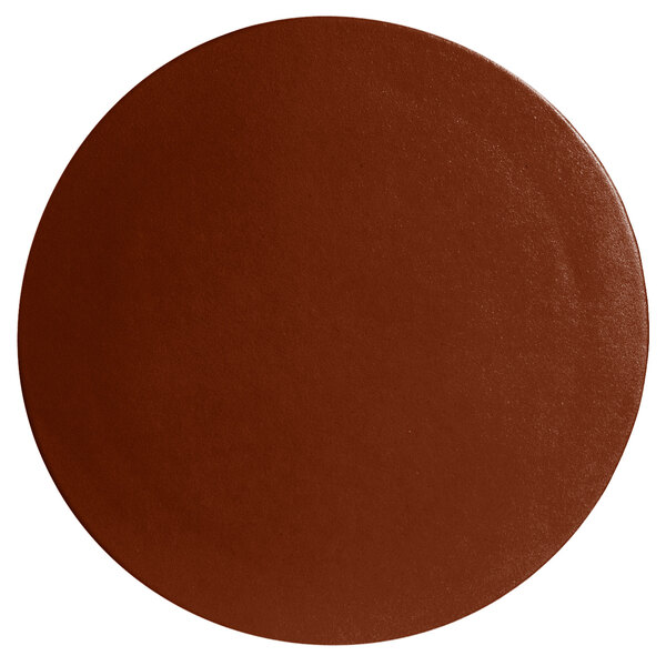 A brown G.E.T. Enterprises Bugambilia large round disc with a textured finish.