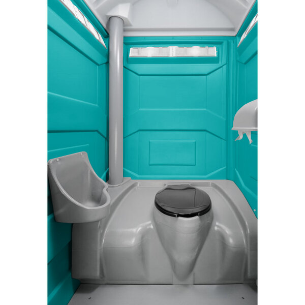 PolyJohn PJN31000 Aqua Portable Restroom with Translucent Top Assembled