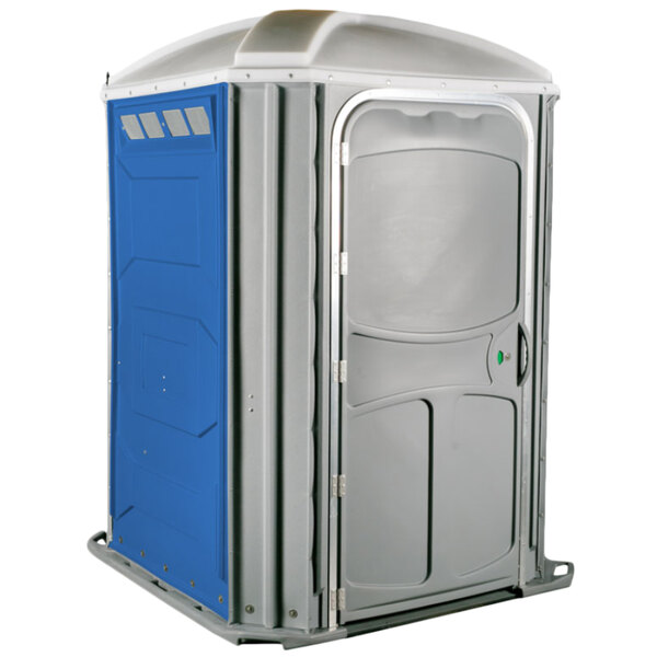 PolyJohn PH031001 Comfort XL Blue Wheelchair Accessible Portable Restroom Assembled