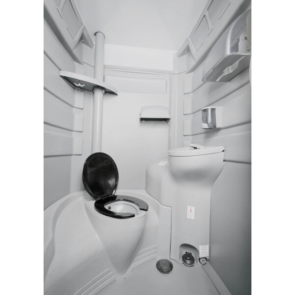 PolyJohn FS3-1007 Fleet Light Gray Premium Portable Restroom - Assembled