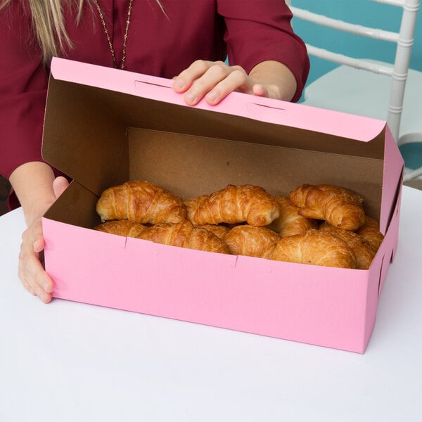 25 count PINK 14x10x4 Bakery or Cake Box 