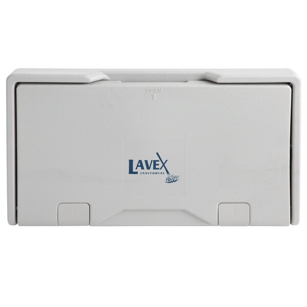 Lavex Janitorial Gray Horizontal Baby Changing Station / Table
