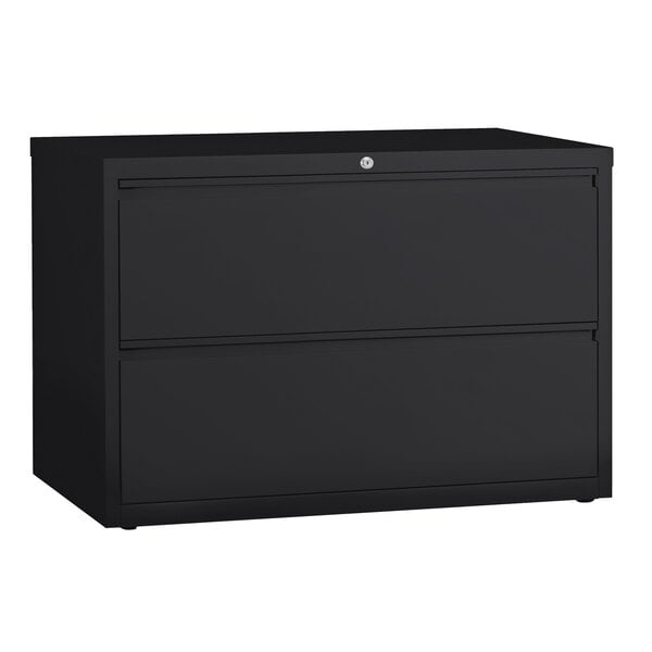 Hirsh Industries 17457 Black Two Drawer Lateral File Cabinet 42 X 18 5 8 28