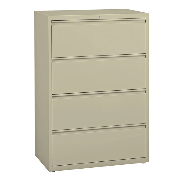 Lateral File 4-Drawer Solid Front, Color: Putty [HIR 17453]