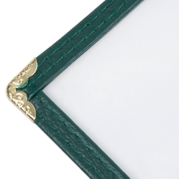 8 1/2" x 11" Single Pocket Menu Cover Hunter Green