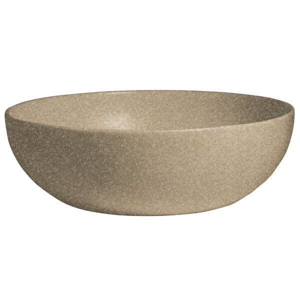 A G.E.T. Enterprises Bugambilia sand granite resin-coated aluminum bowl.