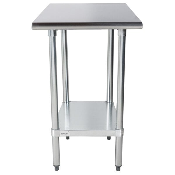 Advance Tabco ELAG-302-X 30" x 24" 16 Gauge Stainless Steel Work Table with Galvanized Undershelf