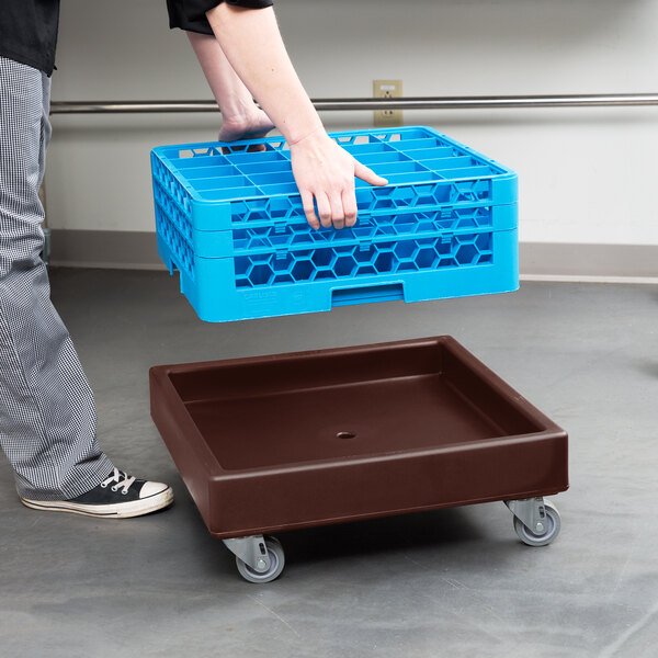 Cambro CD2020131 Dark Brown Camdolly Dish Rack / Glass Rack Dolly - No ...