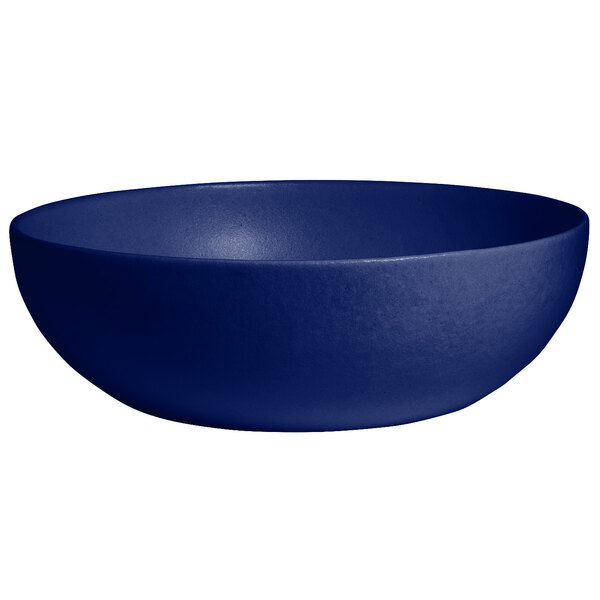A blue bowl with a white background.