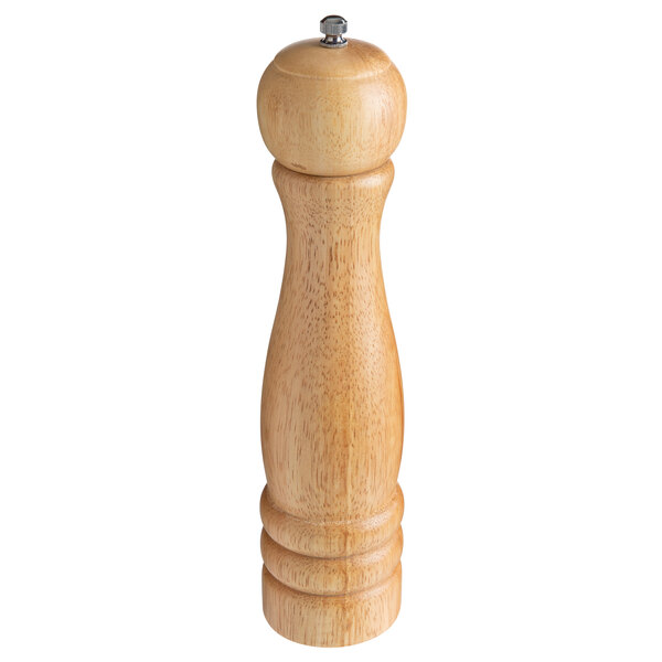 Acopa 10 Matte Natural Wooden Salt / Pepper Mill