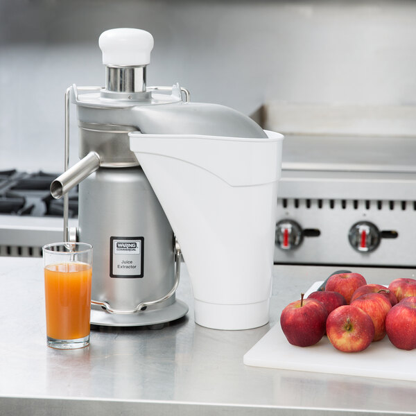 Waring Commercial JE2000 Heavy-Duty Stainless Steel Juice Extractor with Pulp Ejection 