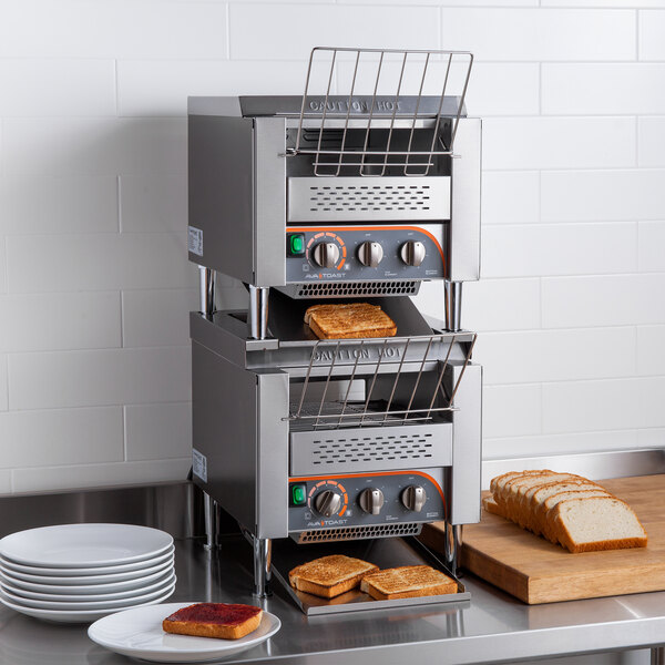 Toaster Stack Avantco T3300B2S Double Stacked Commercial 10