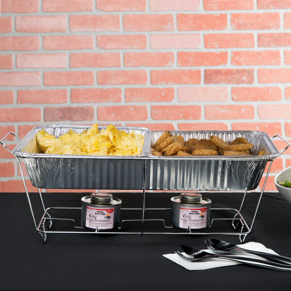 Choice 240 Piece Full Size Disposable Buffet Serving Set / Chafer Dish