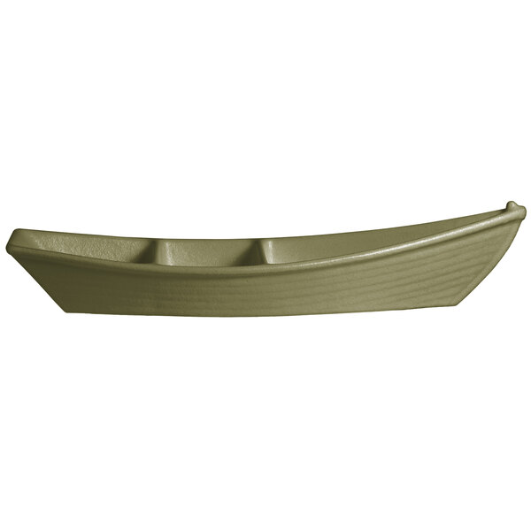 A G.E.T. Enterprises Bugambilia deep boat with dividers in willow green.