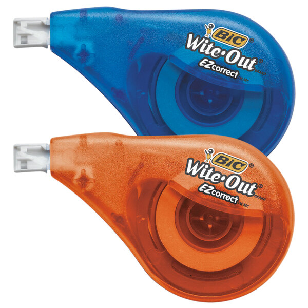 Bic WOTAP10 Wite-Out EZ Correct Blue / Orange 1/6 x 472 Correction Tape -  10/Box