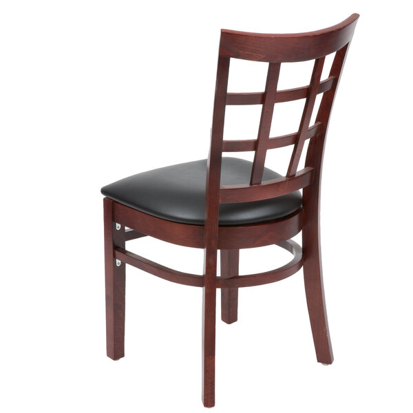 Lancaster Table & Seating Mahogany Finish Wood Window Back Chair with ...