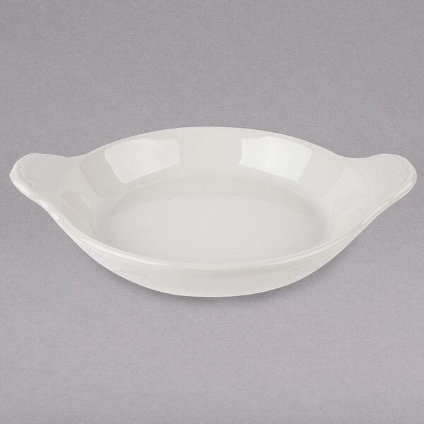 Hall China 4350AWHA Ivory (American White) 14 oz. Au Gratin Dish 12/Case