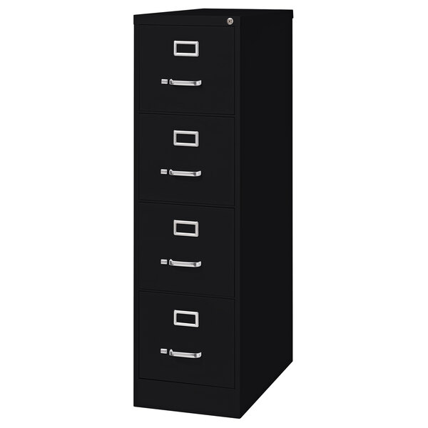 Hirsh Industries 16699 Black FourDrawer Vertical Letter File