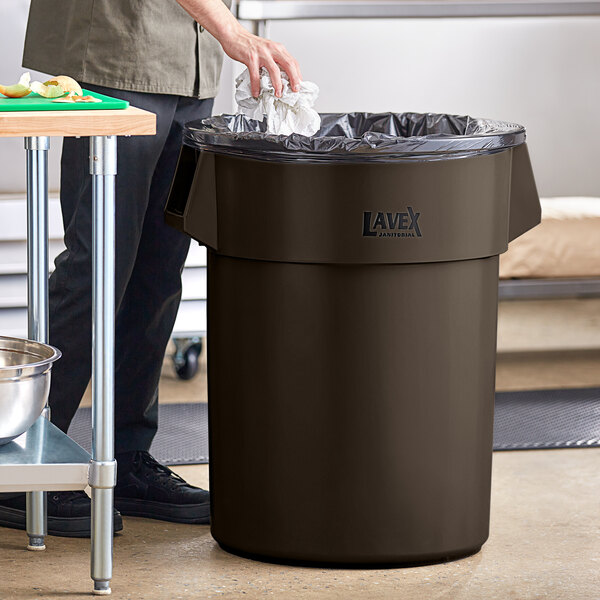 Lavex Li'l Herc 56 Gallon 1 Mil 43 x 48 Low Density Medium-Duty Clear Can  Liner / Trash Bag - 100/Case