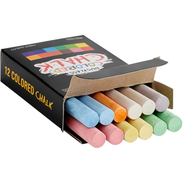 Number 25 12 Sticks, Assorted Colored Chalk - Prints and Ephemera