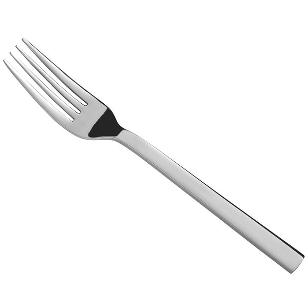 A close-up of a Oneida Chef's Table fork with a silver handle.