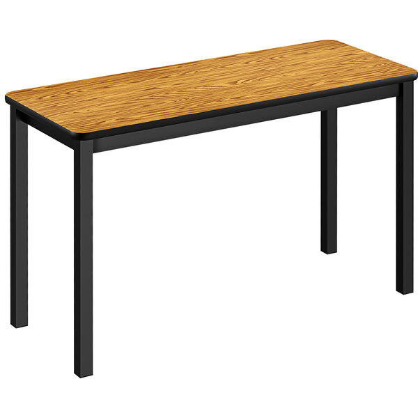 Correll 24″ x 48″ Medium Oak Lab Table – 36″ Height