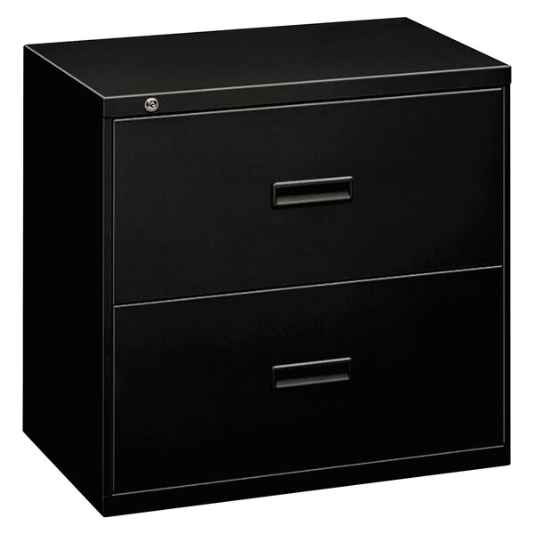 Hon 482lp Basyx 400 Series Black Steel Two Drawer Lateral File