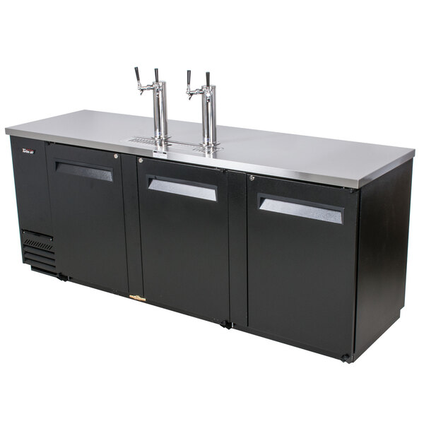 Turbo Air TBD4SBN Double Tap Beer Dispenser Black, (4) 1/2 Keg Capacity