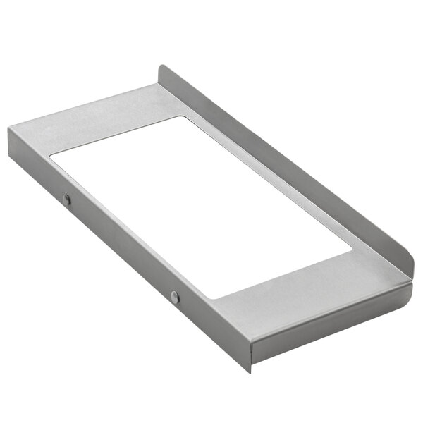A silver rectangular stainless steel Metro extension plate.