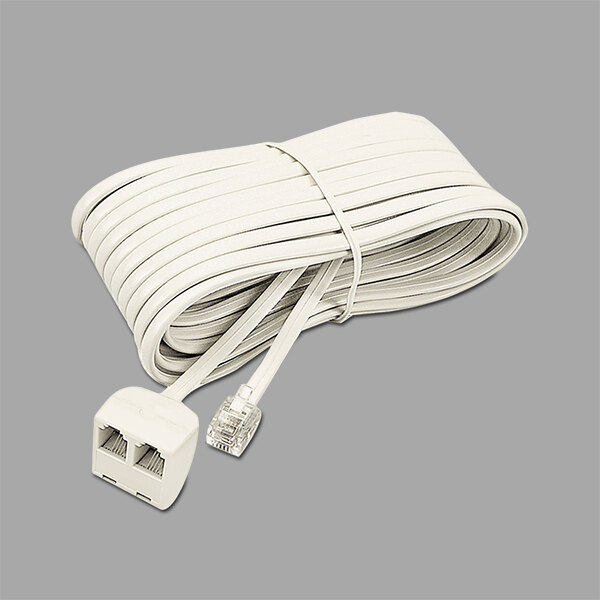 Softalk 04130 Almond 25' Plug / Dual Jack Phone Extension Cord